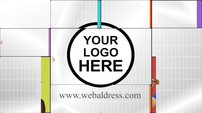 add logo and text in amazing people intro video