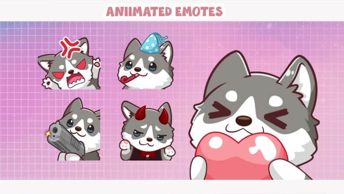 Create high quality custom animated emotes for twitch, kik by