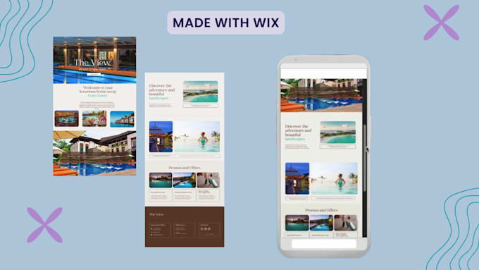 help you design a creative website on wix or wordpress