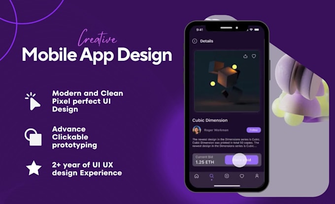Ui ux design, website ui, mobile app ui ux design in figma