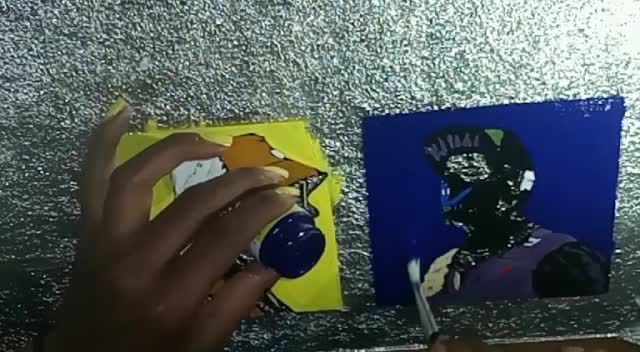 make anime glass painting