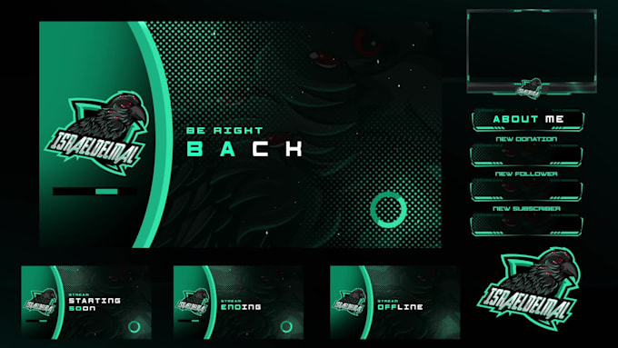 design twitch overlay, kick, animated stream overlay