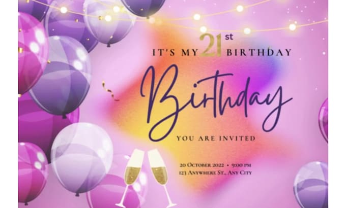 design custom menu, poster and birthday cards