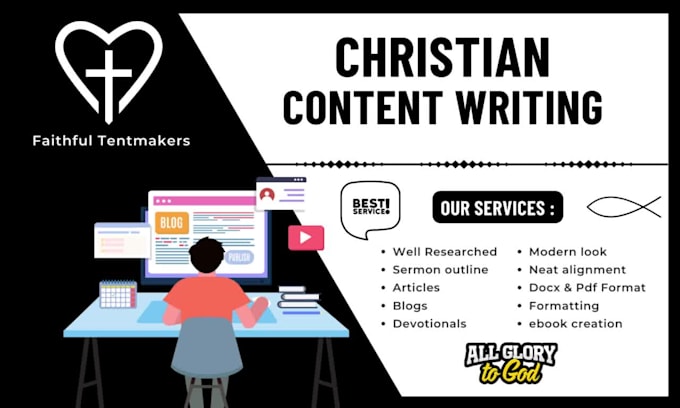 write christian sermon, blog, articles and devotionals