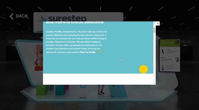 design your 3d virtual exhibition stand booth expo stall kiosk lobby conference