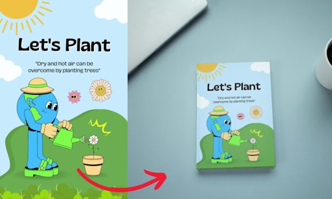 convert your 2d book cover into 3d mockup