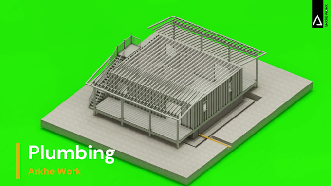 create architectural construction plumbing detail animation