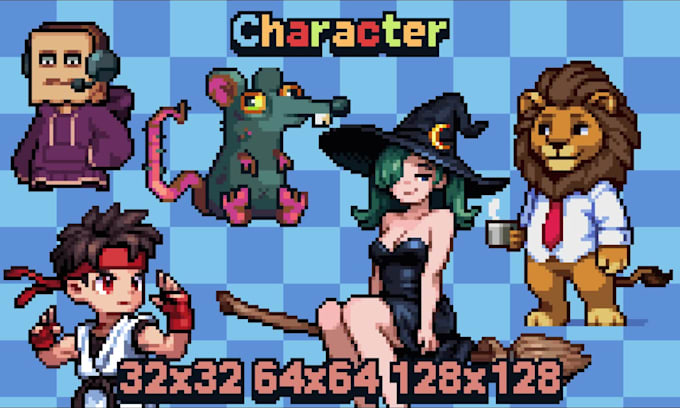 make a pixel art character