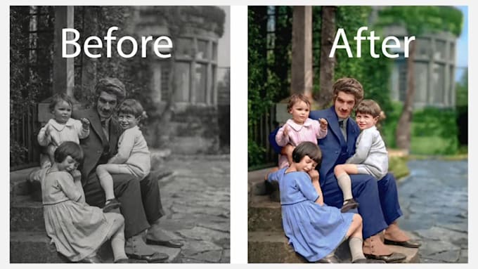 restore and colorize old photos professional photo repair
