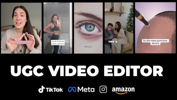 edit ugc video for facebook, instagram and tiktok