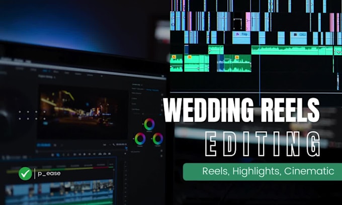 edit your wedding  reels, cinematic wedding highlights