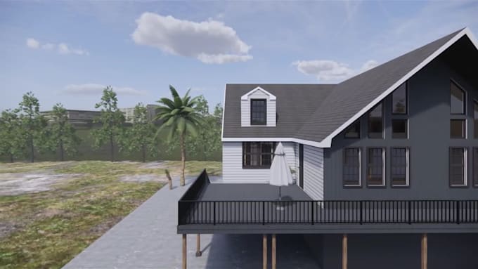 design, render 3d architectural exterior and walkthroughs