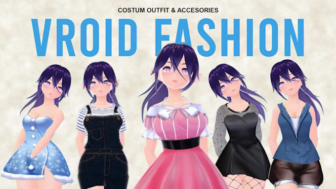 make kawaii or cool vroid outfit for your vtuber