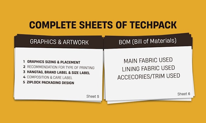 make technical sketch clothes and apparel for you