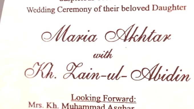 create custom wedding invitation card animation for you