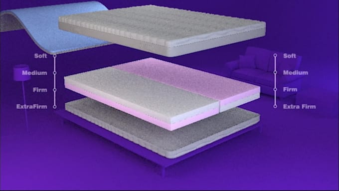 Do 3d mattress animation, bed animation cgi product video 3d product ...