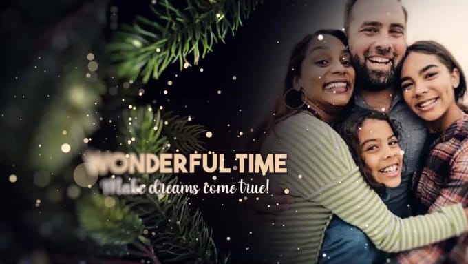 I will make wonderful christmas photo slideshow video