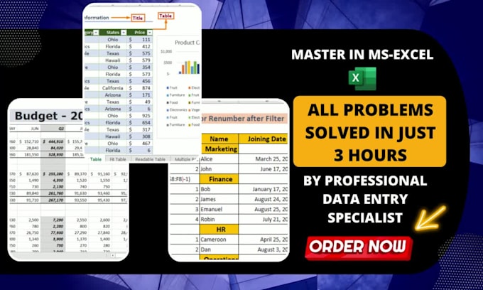 Excel Quick Problems Solve all your problems related to excel in just 3 hours by Tanzil88yt ...