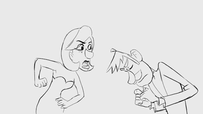 make 2d line art hand drawn animation frame by frame animation pencil sketch