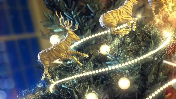 create amazing christmas video, animation card