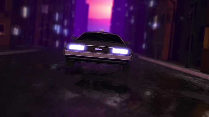 create your logo or text on delorean back to the future car