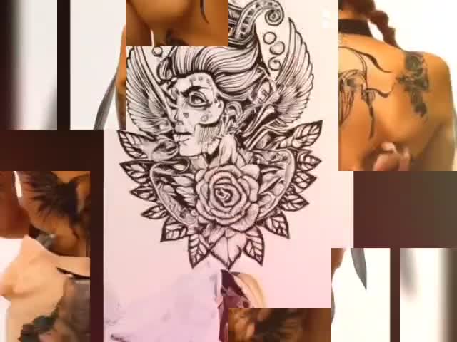 professional tattoo design black and white or color