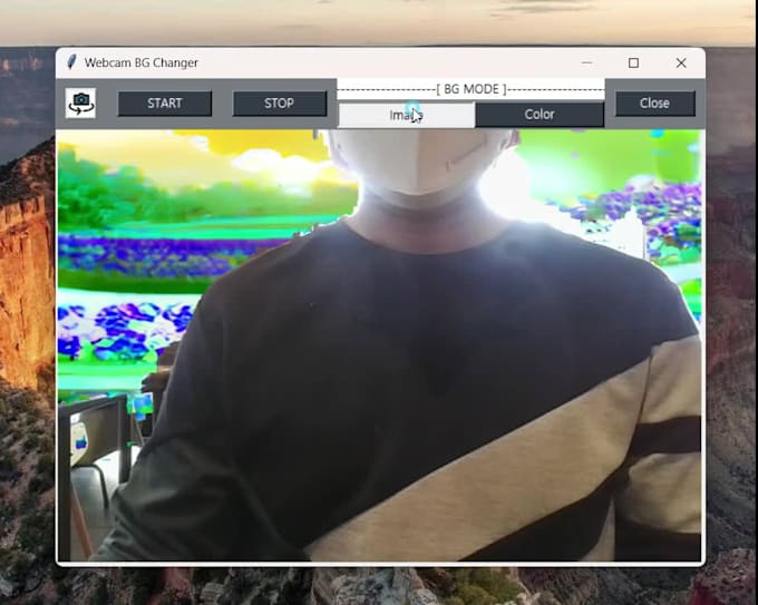 Sell webcam background change program by Fiverr