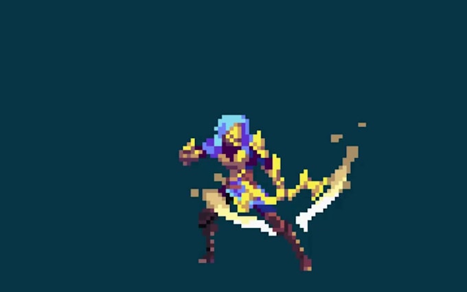 Create pixel art characters, 2d pixel art games, sprites,8 bit 16 bit ...