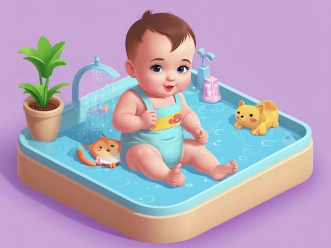 design 3d pixar style cartoon character