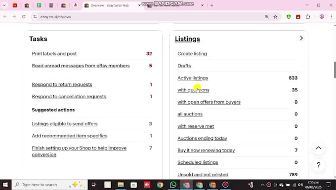 do huntings, listings on ebay store