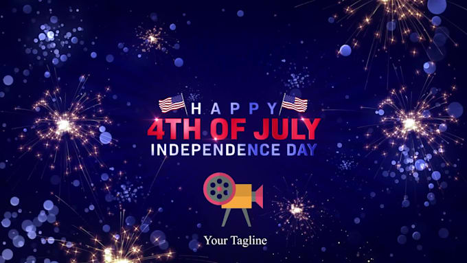 create 4th of july independence day greeting video