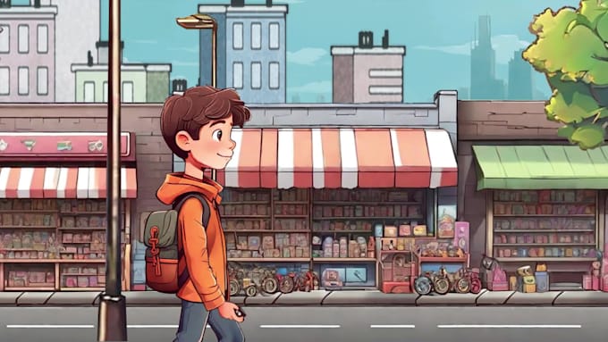 create lofi loop animation illustration and gif animation