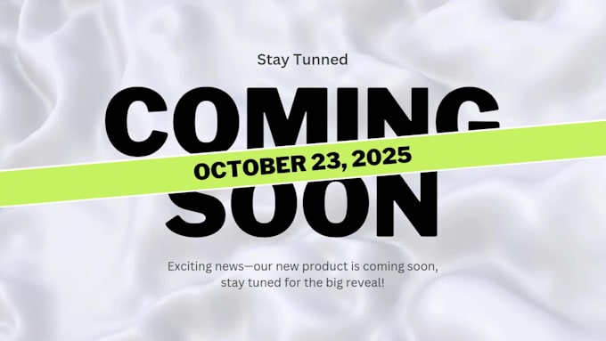 design coming soon page, maintenance page or landing page