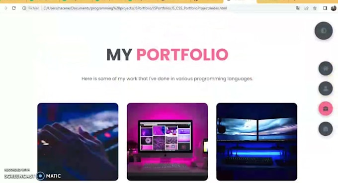 Create a responsive js portfolio website by Wafaadz | Fiverr