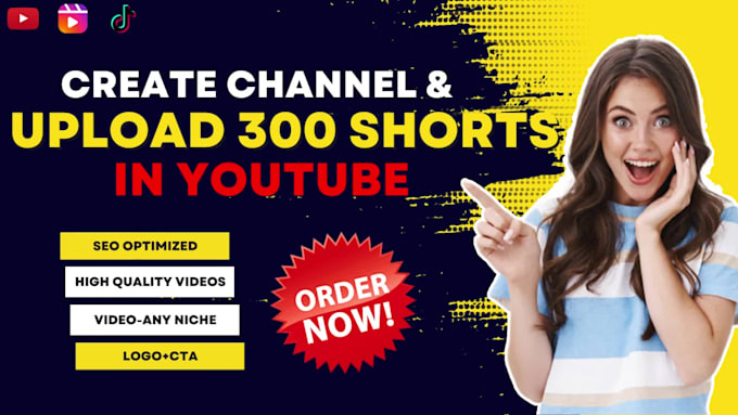 create youtube shorts channel with 300 videos
