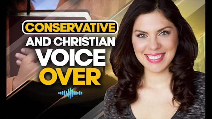 record conservative christian republican american female voice over political ad