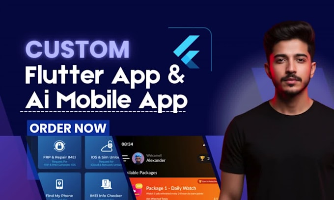 develop custom flutter app, ai mobile app, firebase integration