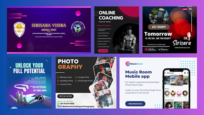 Create eye catching social media graphics by Matheesha30 | Fiverr