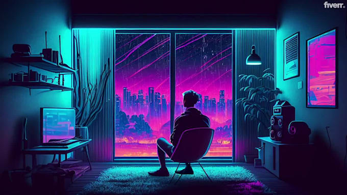 Create ai generated animated lofi loop video by Cxguruai | Fiverr