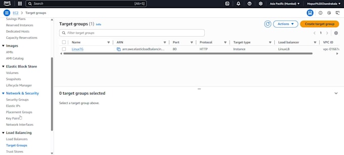 setup AWS ec2 auto scaling with load balancer, target groups on red hat linux