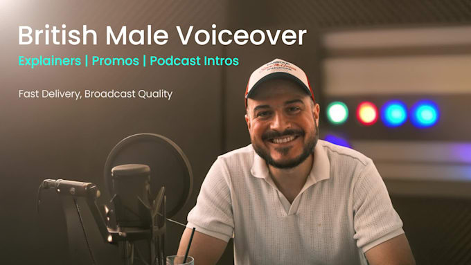 record your real british podcast intro or outro voice over