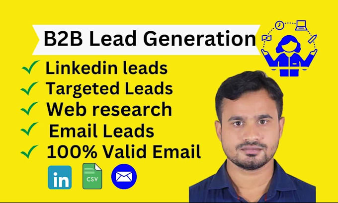 targeted b2b lead, linkedin lead, email list building