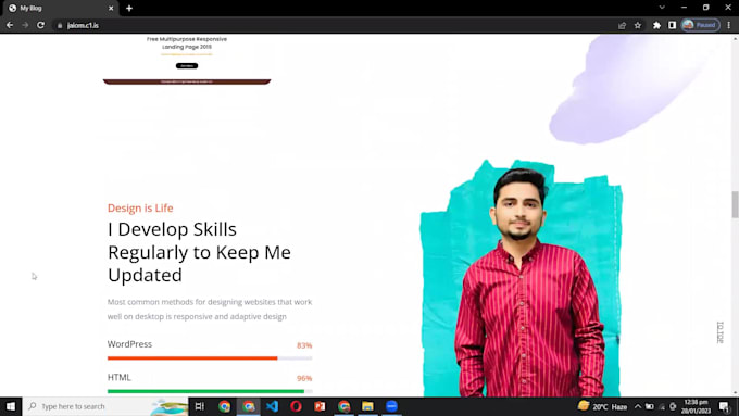 build a personal portfolio website in wordpress