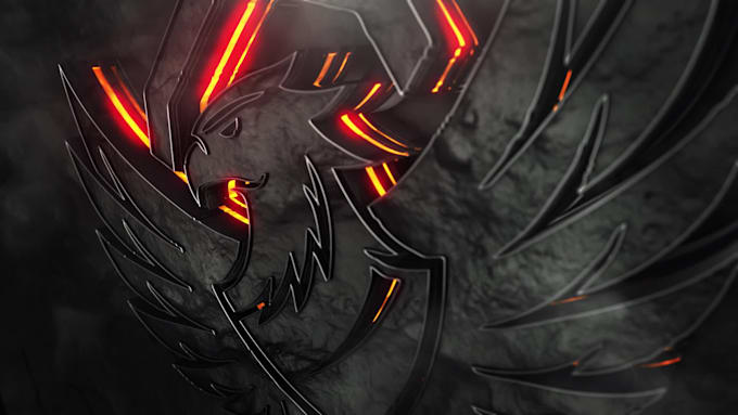create a stunning dark 3d logo intro with neon glow animation