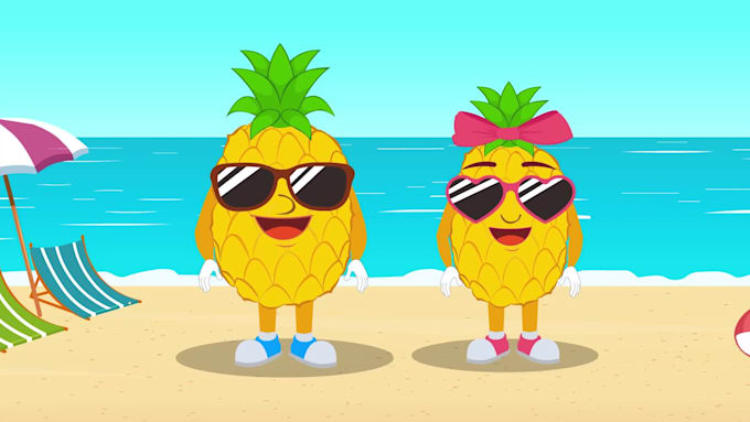 create custom 2d cartoon animation for kids