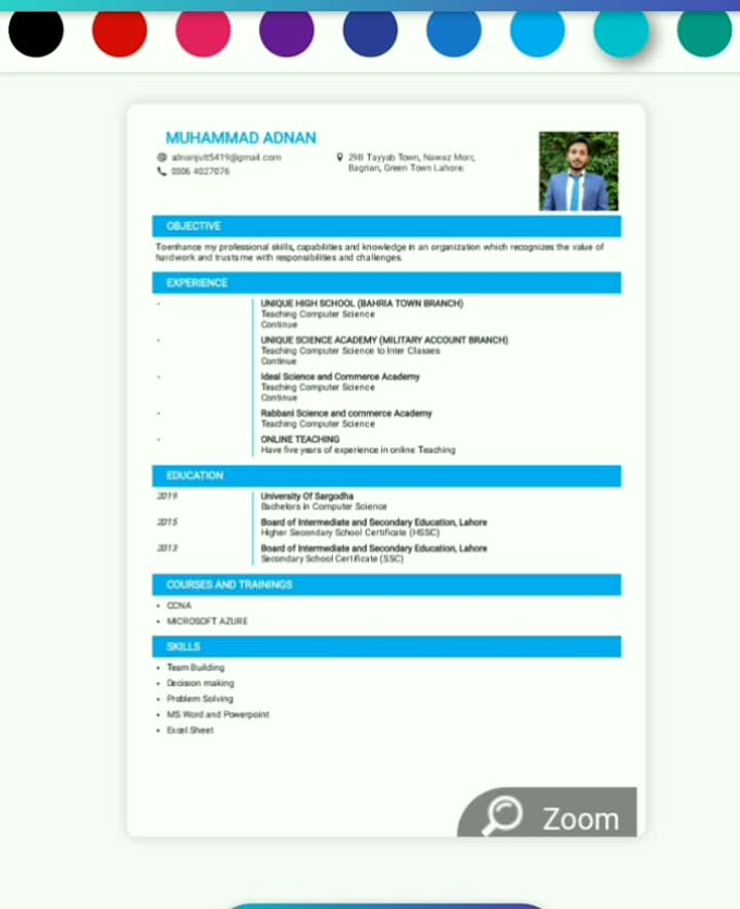 Provide services of background - Provide Professionally Designed Resume Cv And Cover Letter 