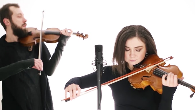 Hire a freelancer to record violin viola fiddle strings section in 24 h