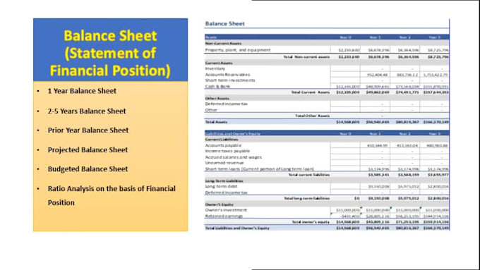 prepare financial forecast, projections, business plan and financial model