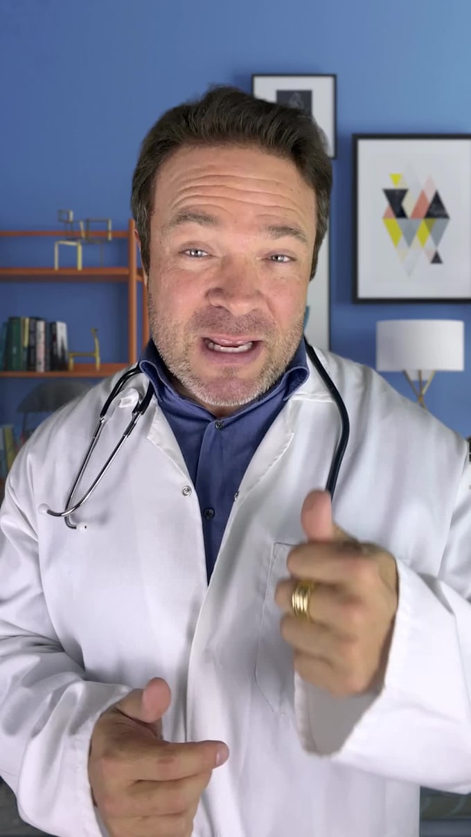 create a medical spokesperson ugc video in lab coat