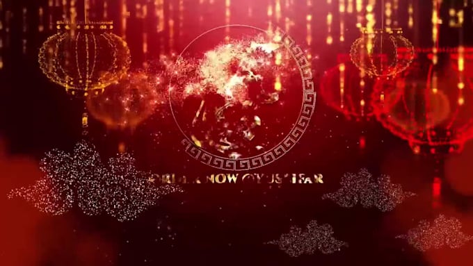 create chinese new year greetings video